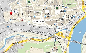 Headquarters location on a map of Usti nad Labem. Click to see for detail.